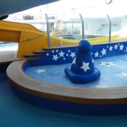 Luxury cruise ship at sea