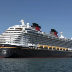 Cruise ship at sea