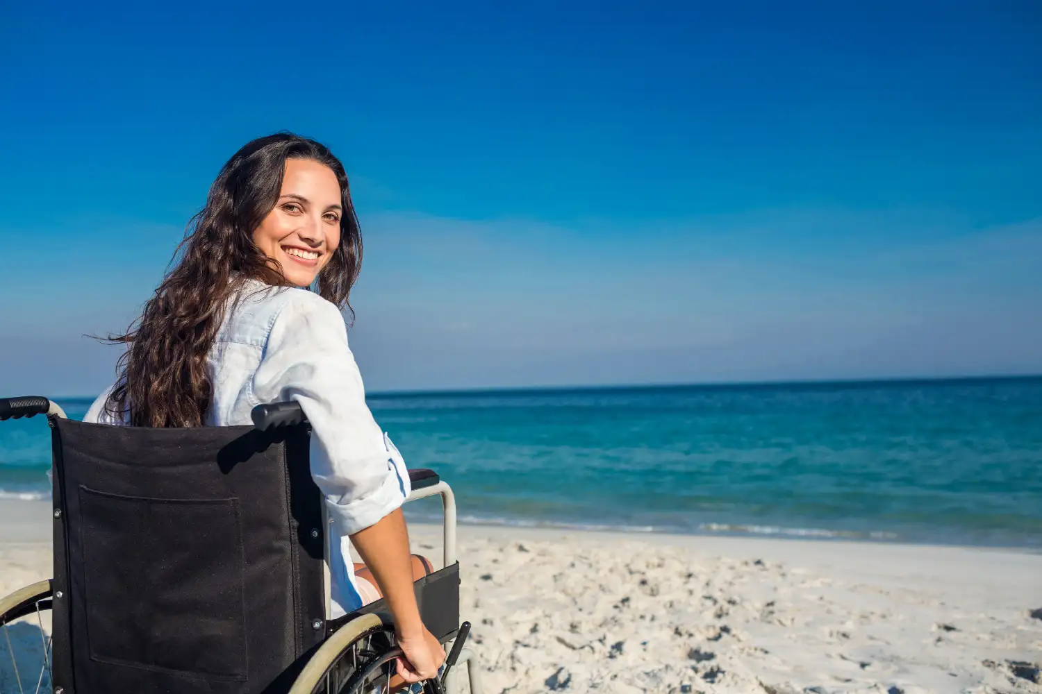 Woman relaxing on beach